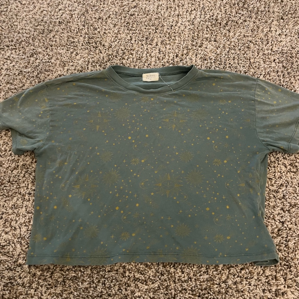 Urban Nation Green and Gold Graphic Tee